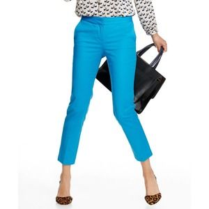 NWT Boden Teal Blue Bistro Crop Capri Pants Women's 2P